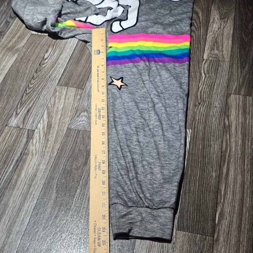 Justice Girls' Unicorn Rainbow Hooded Pajama Jumpsuit Size‎ 12 Sleepwear